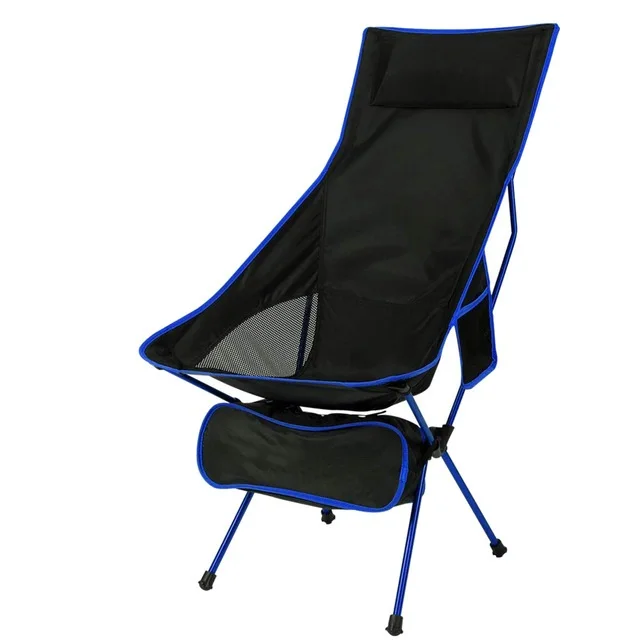 
 Легкий складной стул с высокой спинкой для отдыха на открытом воздухе, пикника, пляжа, походов, рыбалки, портативный стул для кемпинга   (1600111496352)