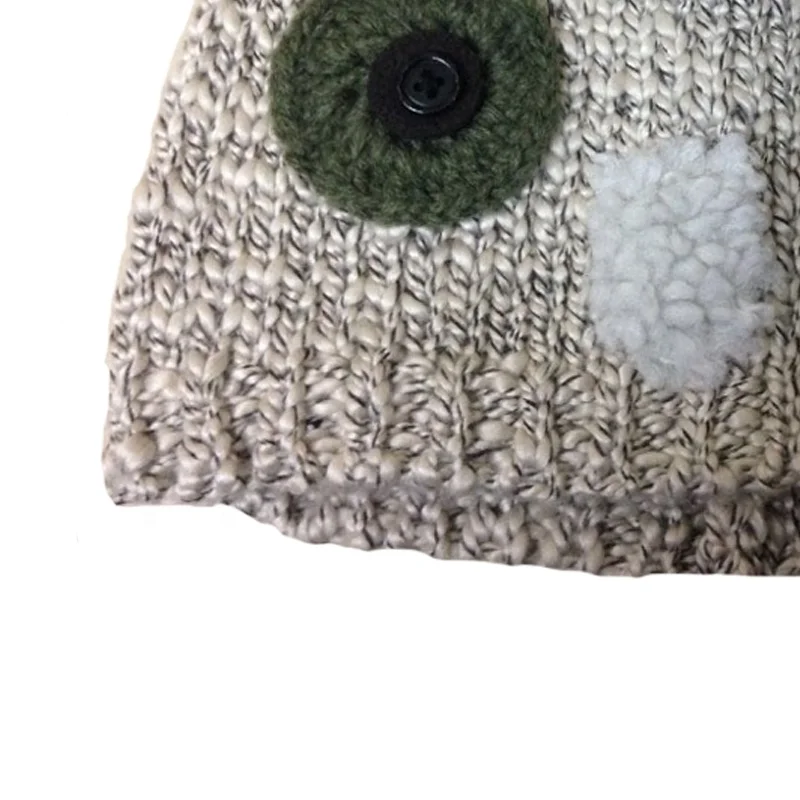 3D Animal Owl Shape Thermal Winter Warm Cable Knit Beanie Hat