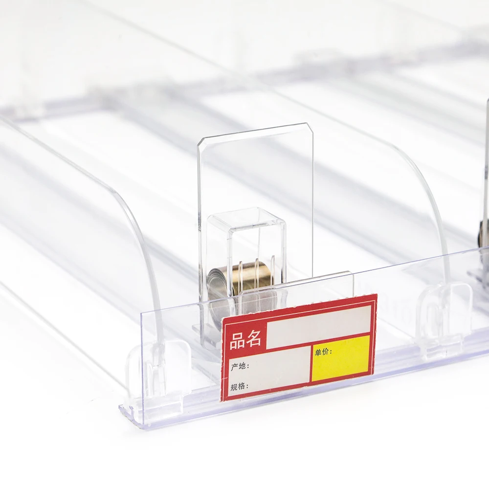 Cigarette Stand Hot Sale Drink Can Organizer Tray Display Shelve Automatic Can Spring Loaded Pusher system Tobacco Shelf Pusher