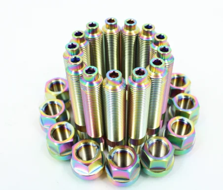 Titanium Exhaust Manifold Stud M14 Titanium Alloy Gr5 M14x1.25 Wheel Stud Kits