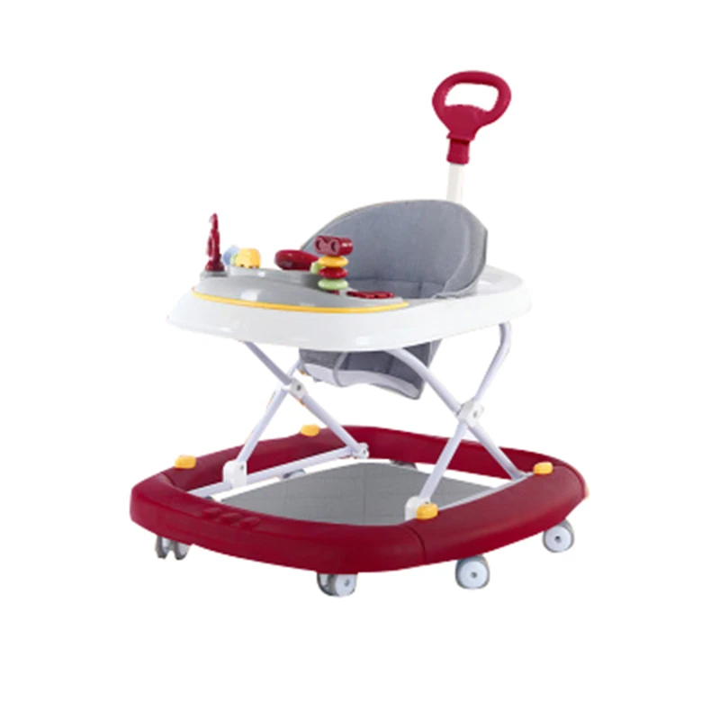 Factory price safety mute silent wheels baby walker with music
