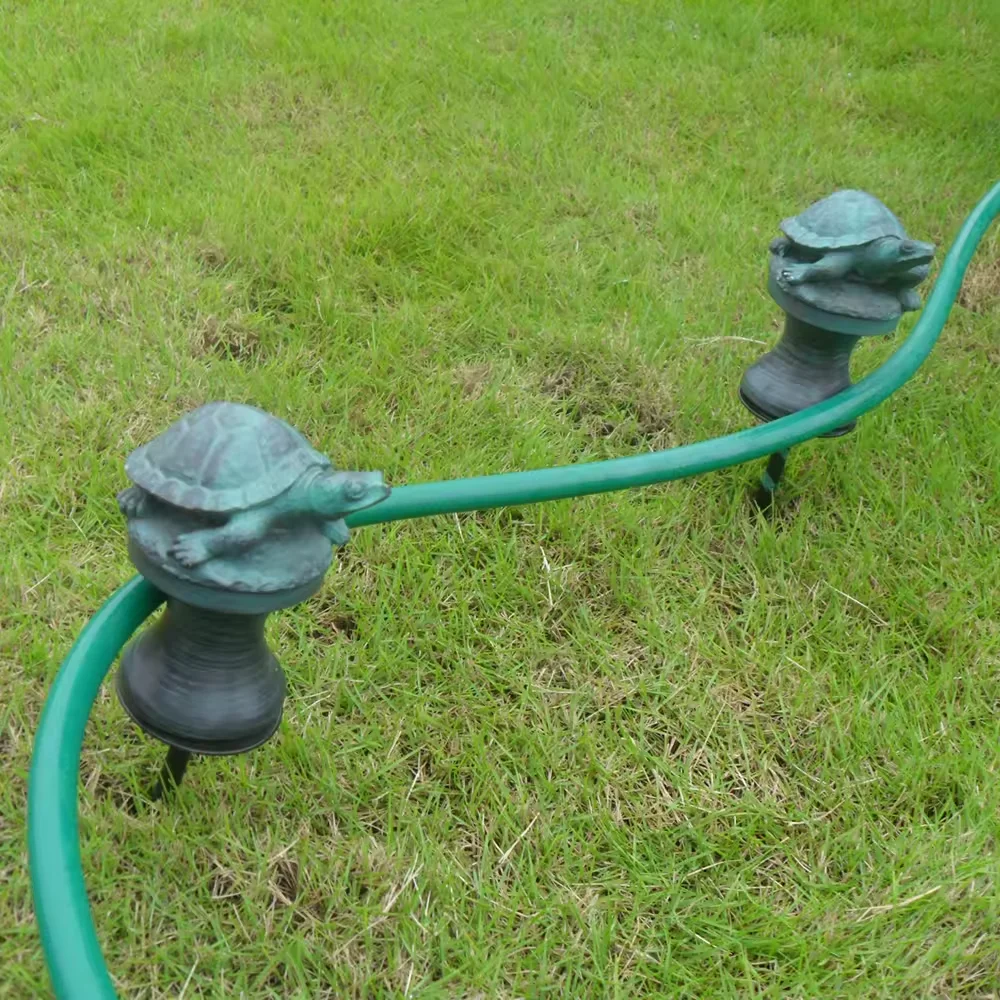 Garden decoration animal shape garden  lawn metal hose guide with metal spike