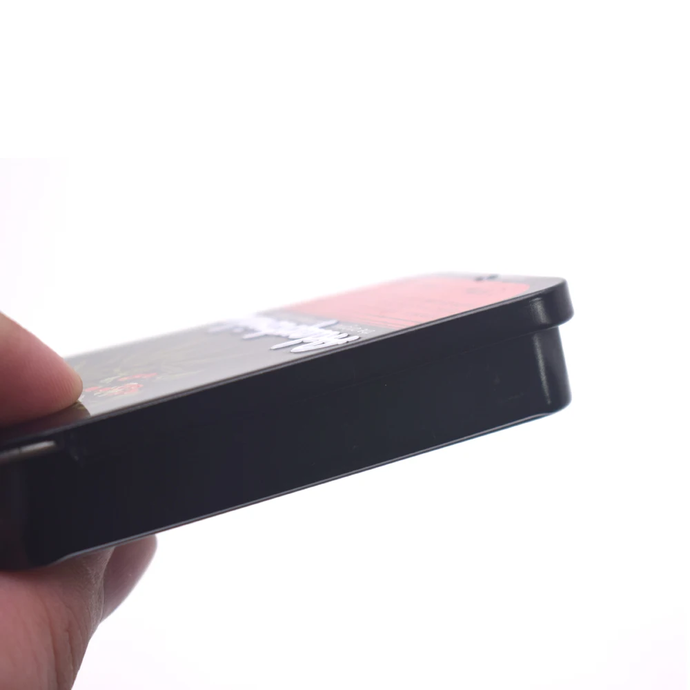 Металлическая мини-сахарная жестяная коробка скользящая крышка