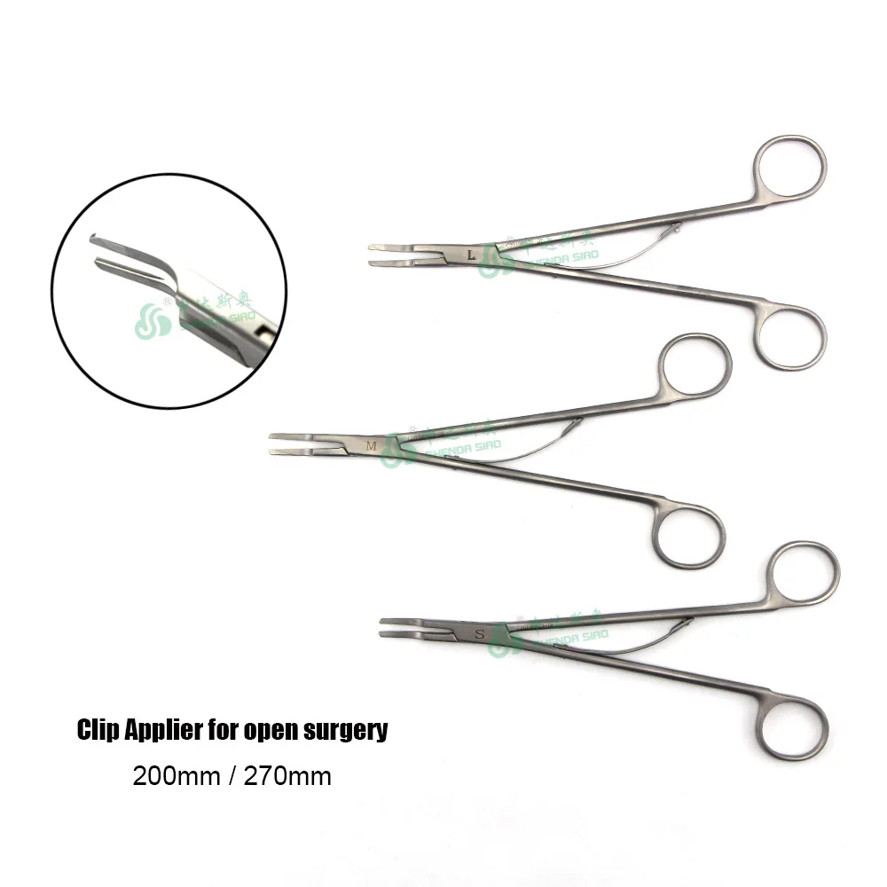 Laparoscope clip applicator for open surgery(triangle groove)&(flat groove)