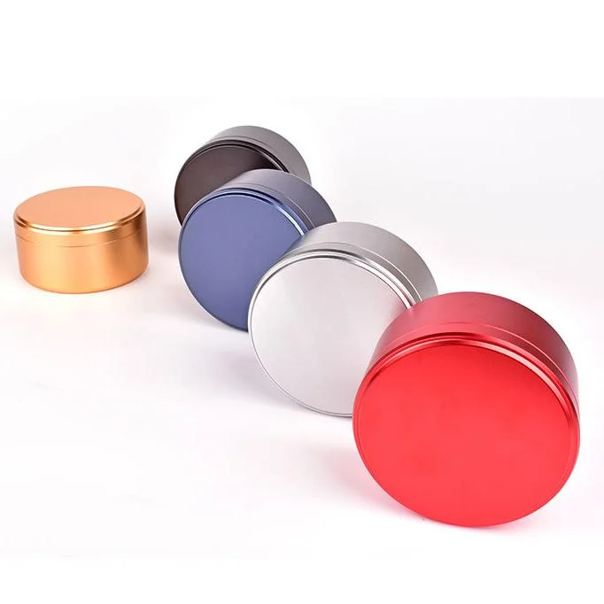 Free Sample 80ml 100ml 120ml 30g 50g 80g 100g Custom Screw Top Cosmetic Aluminium Tin Candle Jar Luxury Metal Jars Lid