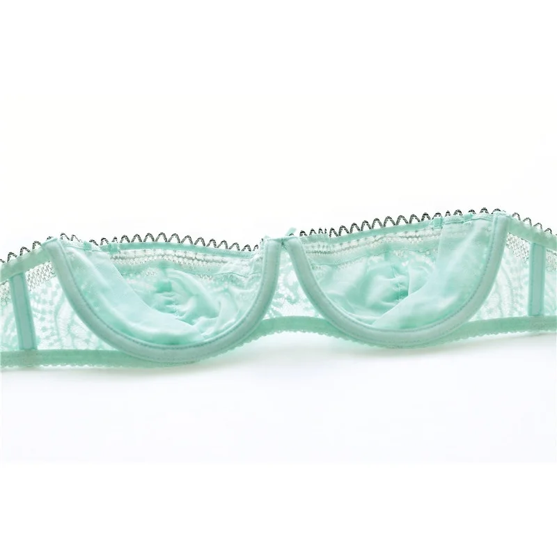 Hot Sale Women Sexy Breathable Lace Bra and Panty Set Fashion Lady Underwear Sets Tree Color Cup Size ABCD