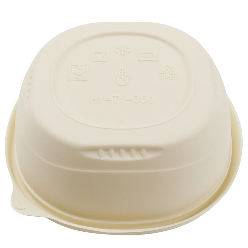 Wholesale biodegradable food container corn starch disposable food packaging takeaway lunch box