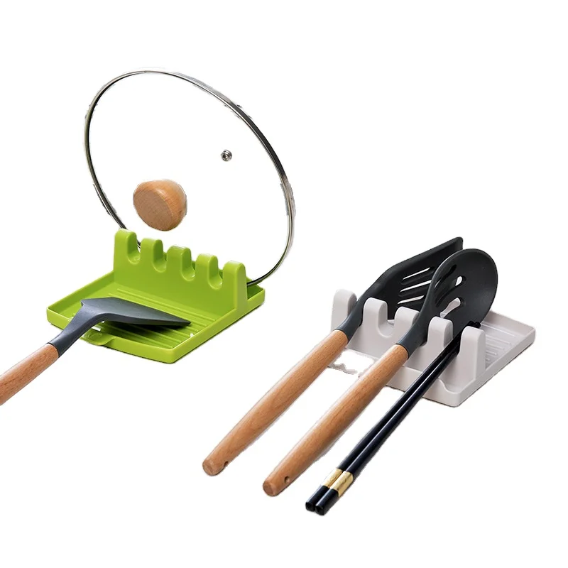 Spot wholesale kitchen storage shelf plastic spatula holder kitchen supplies pot cover holder household spoon cushion