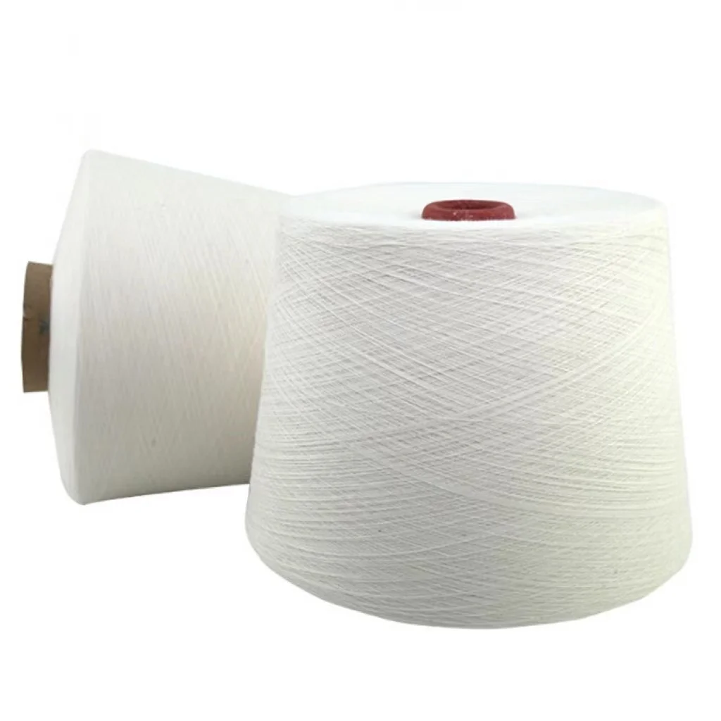 Manufacture of sewing supplies 100% polyester 32s/38s/40s/47s yarn, raw white sewing thread