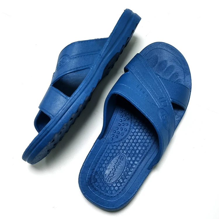 Crossed Design Professional Manufacturer Antistatic SPU ESD Slippers