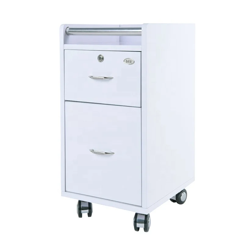 best selling white wooden salon pedicure trolley cart