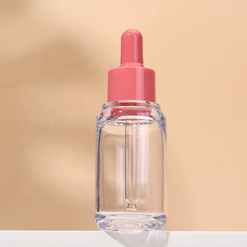 in stock popular 30ML Macaron color PET plastic liquid essential oil bottle custom logo empty dropper bottle