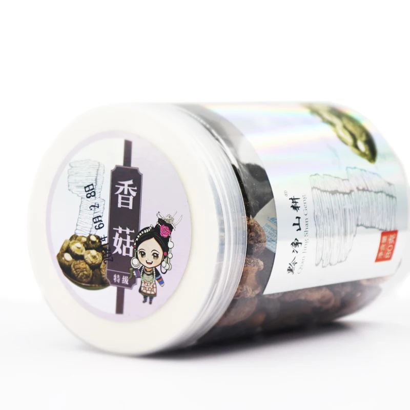 Недорогие заводские прямые поставки высококачественных сушеных грибов Shiitake в банке питательные сушеные