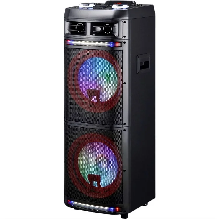 HS-TD1298 New Trending Product Wireless Speaker Double 12 Inch Horn Big TWS Woofer Speaker With Remote Control