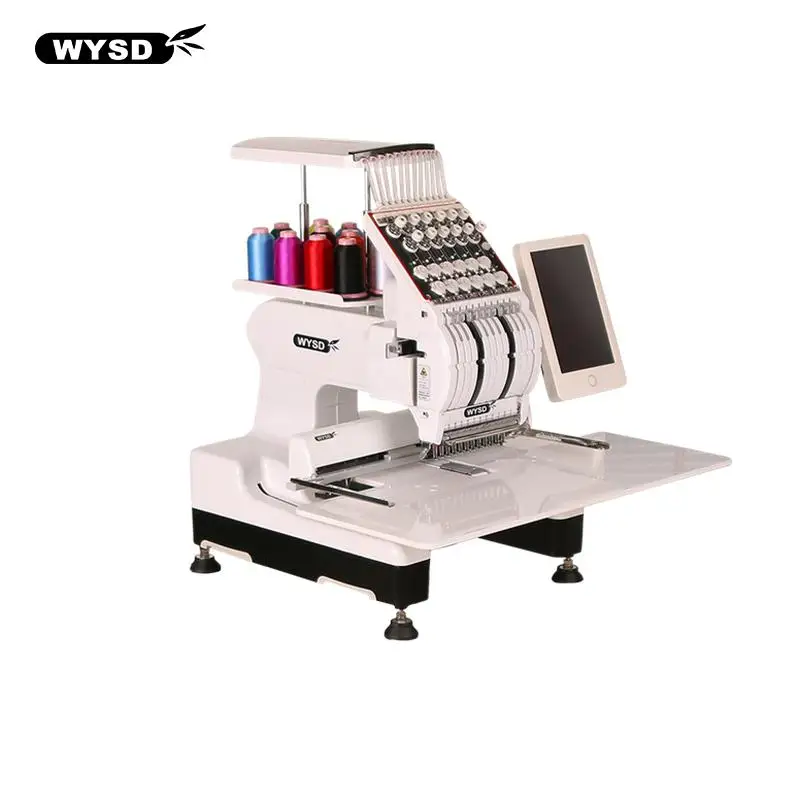 automatic digital similar with brother embroidery machine  single head computer 3d hat embroidery machine for home