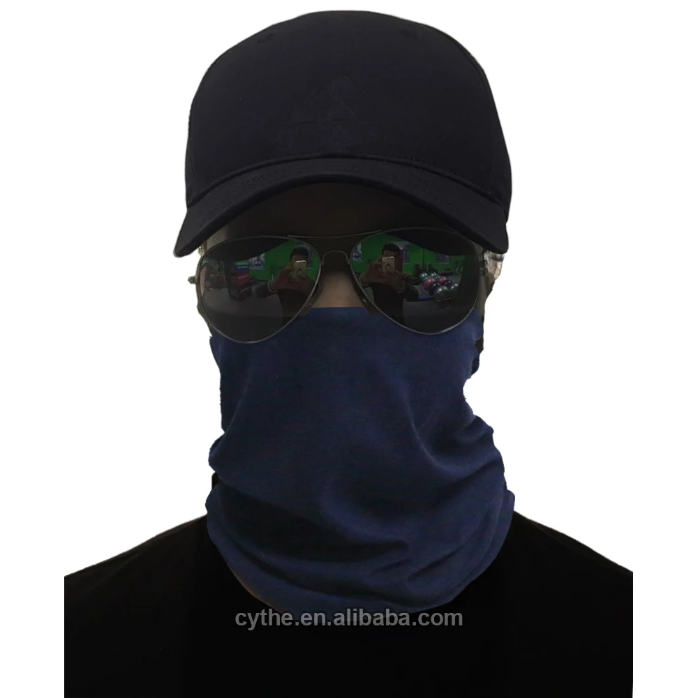 
Outdoor Anti Spittle/Dusty Cheap Navy Blue Seamless Microfiber Tube Headbands Multifunctional Headwear Face Bandana 