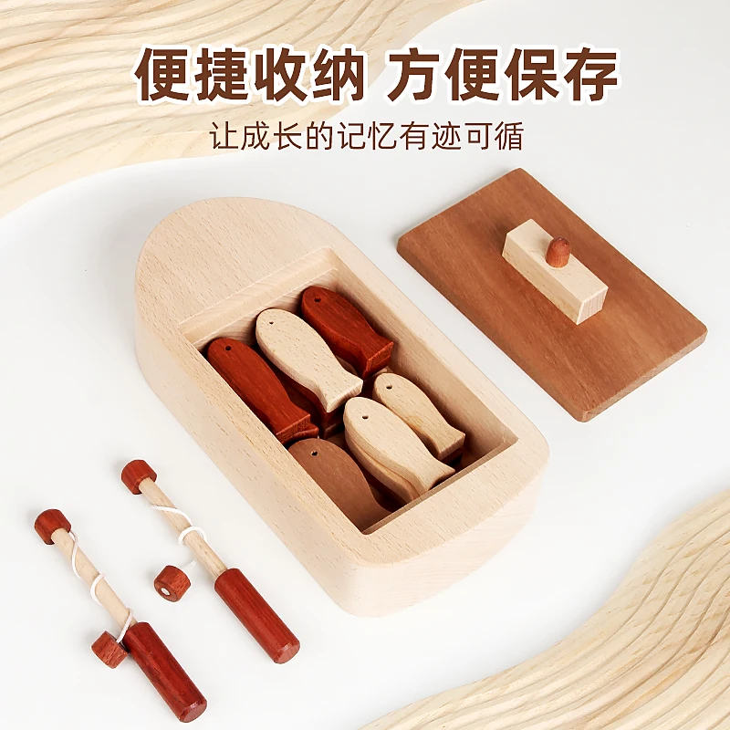 Kids Wooden Magnetic Fishing Game Fine Motor Skill Toy ABC Natural Color  Puzzle Montessori Letter Cognition Wooden Toys