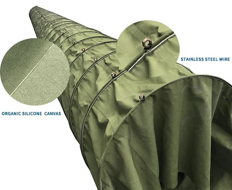 Litong China manufacture flexible air duct hose silicon canvas soft air duct hose