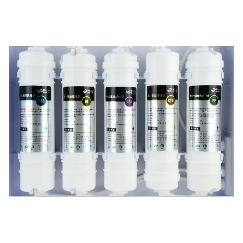 Factory price Korea style inline 5 stages PP UF UDF CTO UF T33 water filters cartridge / element