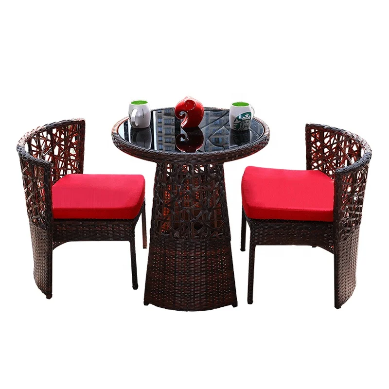 chair for balcony outdoor high table and chair shop Patio Furniture Synthetic Rattan Wicker Dining Table & Chairs