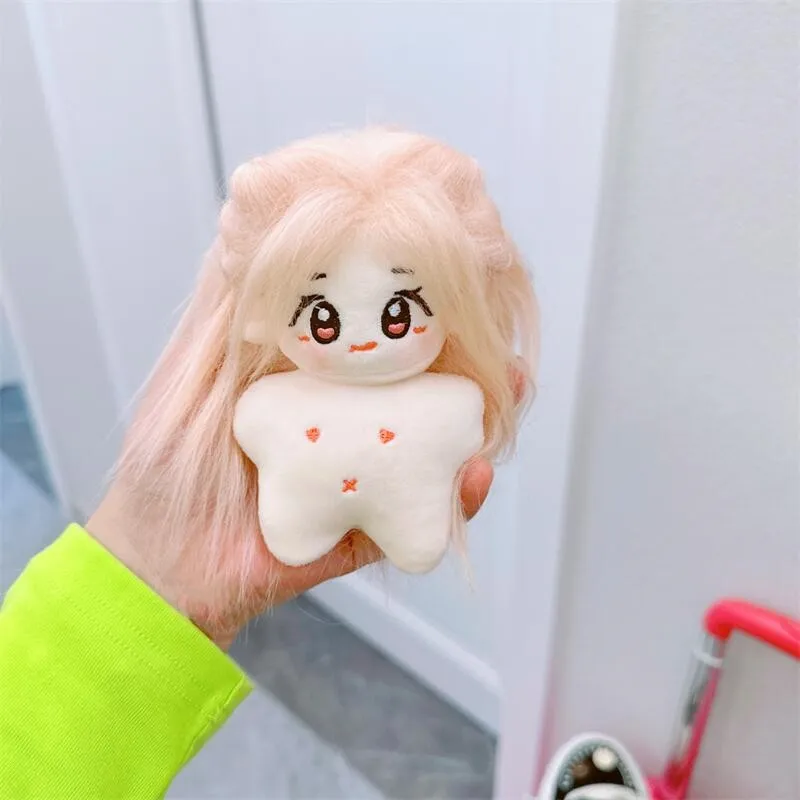 New Products 2025 Cotton Doll Light Purple Hair Naked Style Soft for Kid stuffed Keychain kawaii Novelty Gift