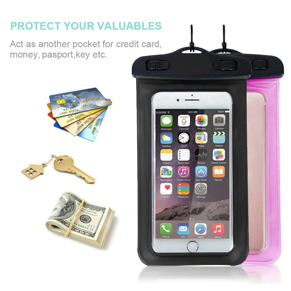 2022 Universal Water Proof PVC Mobile Phone Cases Clear Pouch Waterproof Bag,Water Proof Cell Phone Bag With Lanyard