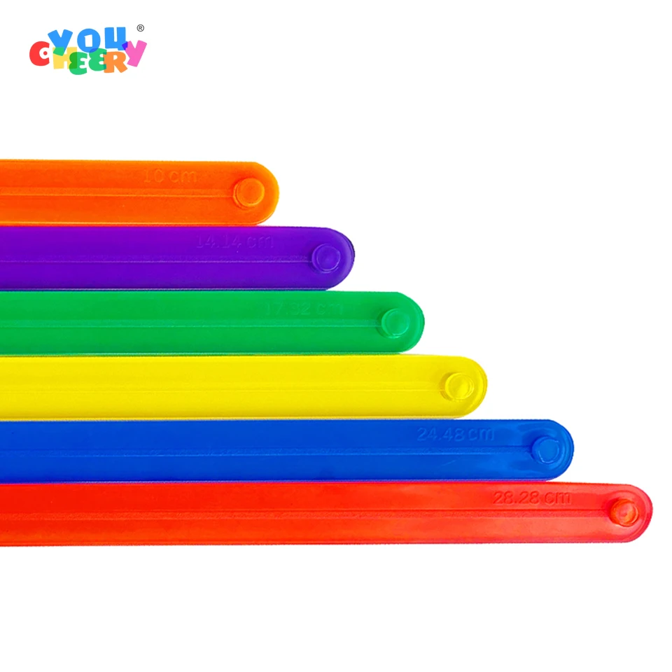 A set of 24 plastic geometric connection toys - interesting geometric structure rods - dynamic flexible strips