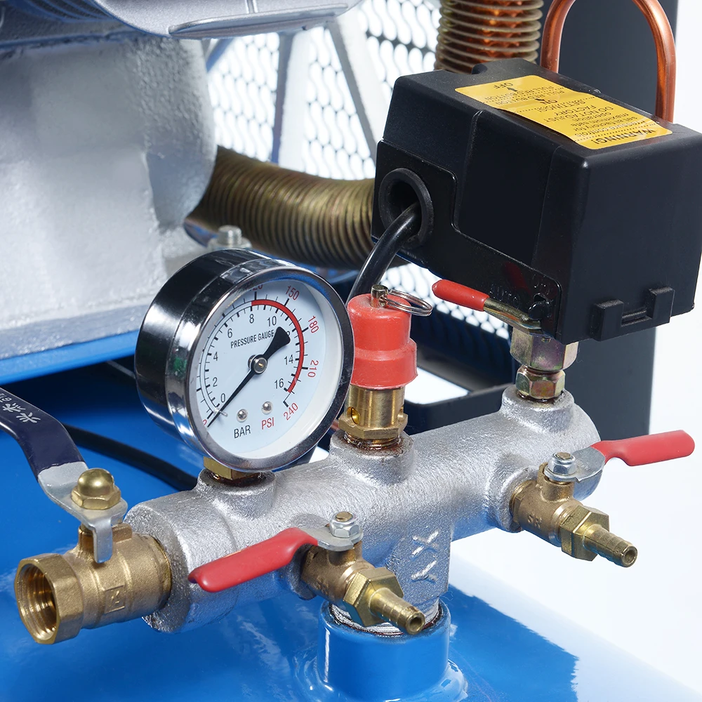 New design 7.5hp 300l portable piston belt driven air compressor