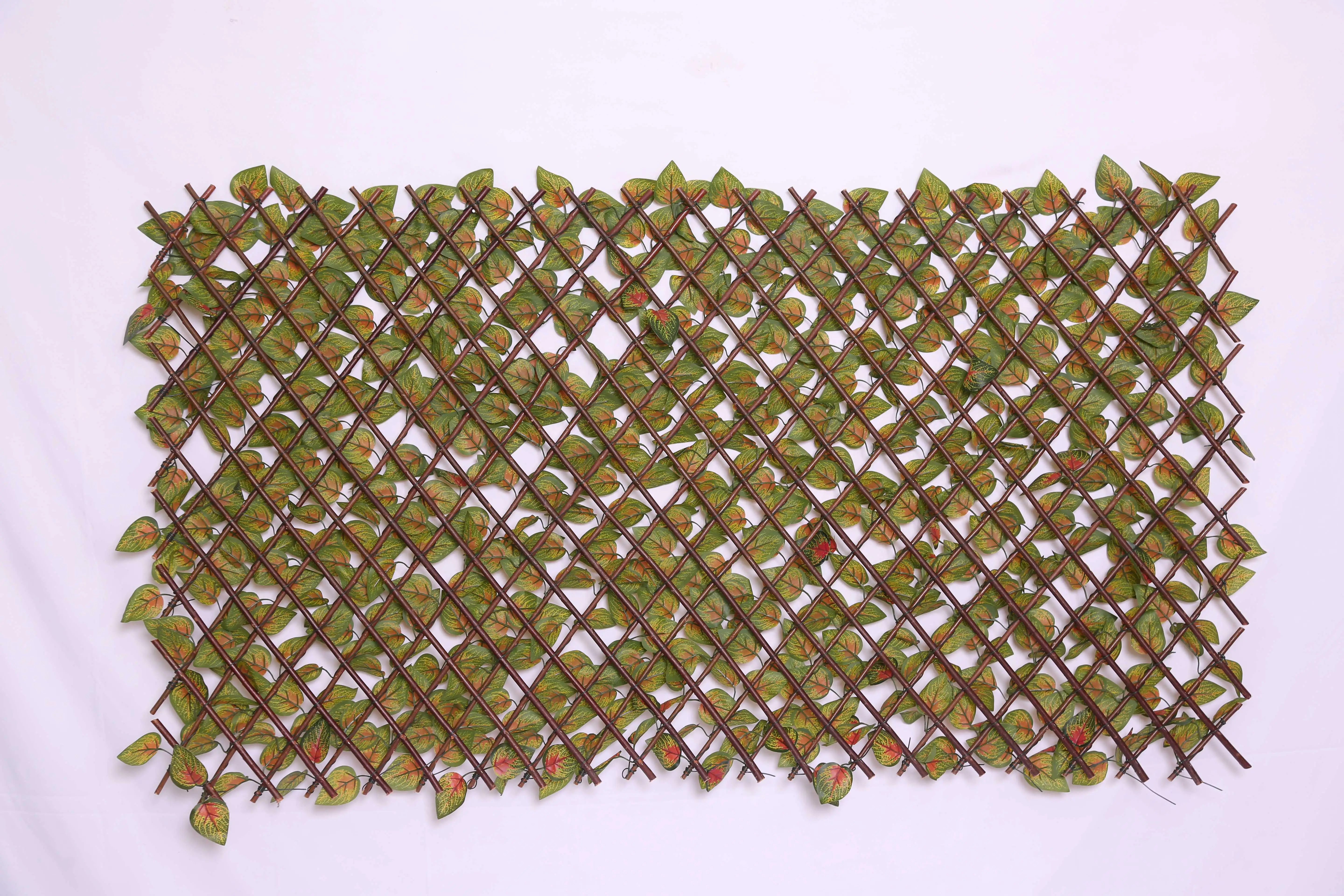 Indoor Outdoor Use Artificial Realistic Leaves And Hedges Adding Nature Space Green Leaf Fence