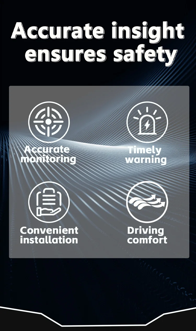 TPMS high precision solar wireless automobile tire pressure monitoring system built-in external detector manufacturers