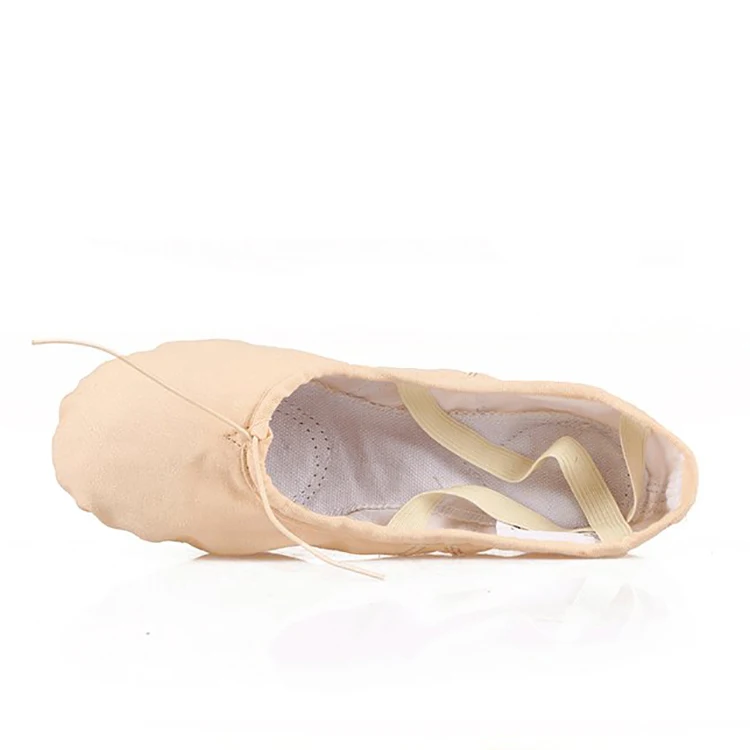 Wholesale All Size Gymnastics Girls Ballerina Soft Bandage Fancy Ballet Flat Ballerina Shoes Women Dance
