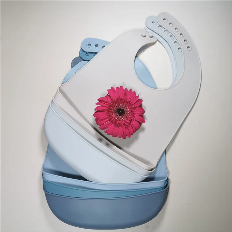 2020 baby silicone bibs waterproof silicone Nutrition bib