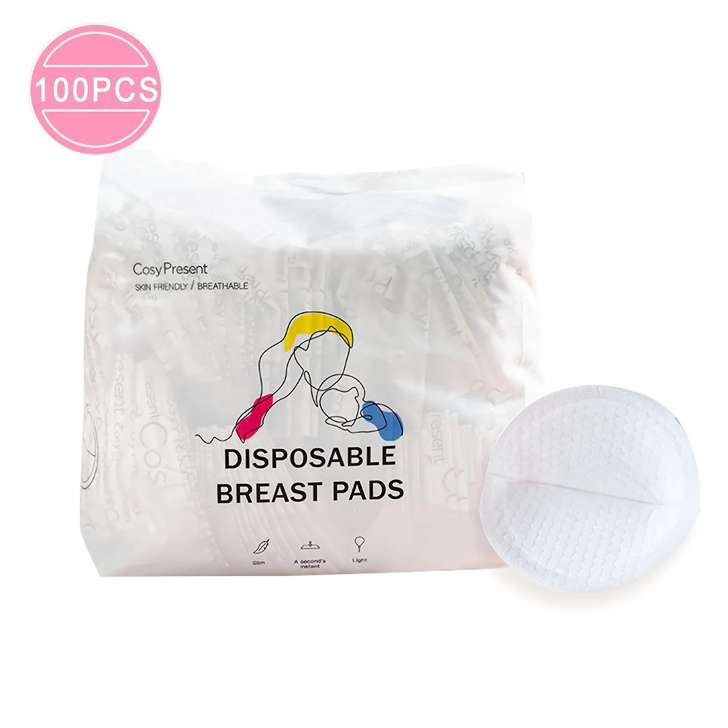 Comfortable Leak Proof Disposable Nursing Pads for Breastfeeding Mothers