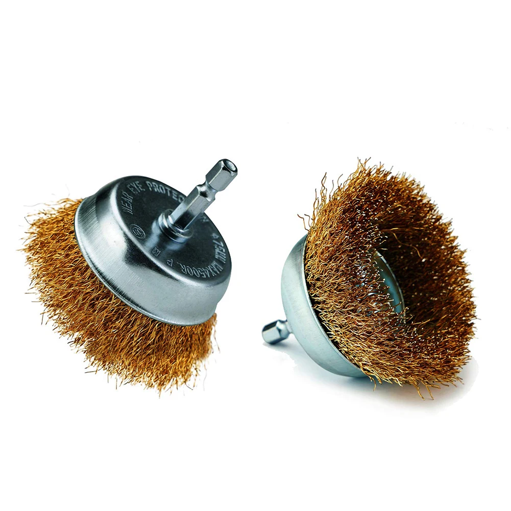 PEX Steel Wire Wheel Brush Rotary Tool Metal Cup Brush Rust Removal Polishing Grinding Drill