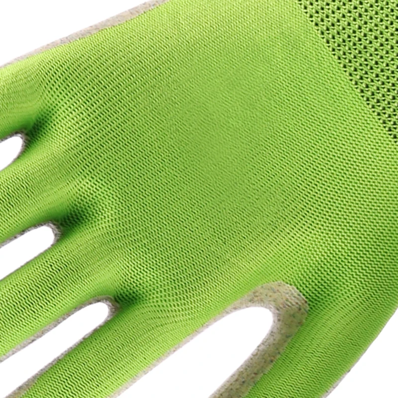 XINGYU Green polyester nitrile coated work gloves customized color EN388 nitrile rubber work safety gloves