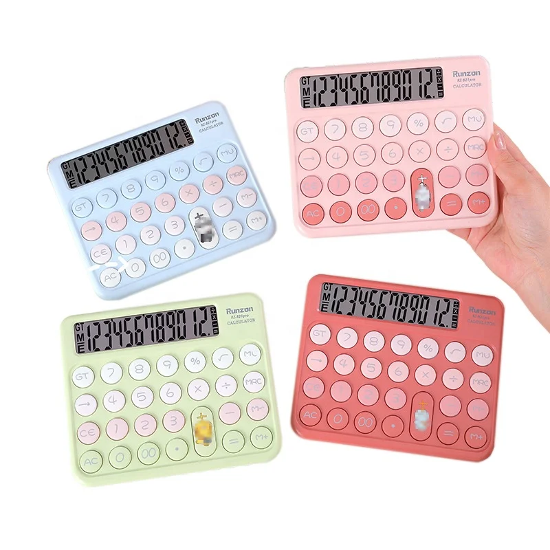 Business Calculate Electronic Desktop Cute New Colorful Calculator Office Gift LCD With Fashion Mechanical Key