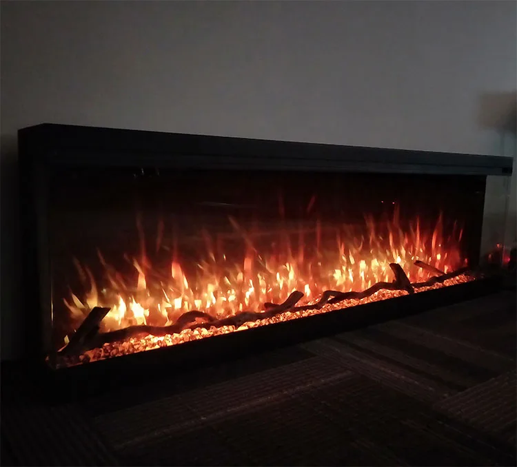 Artificial Fire Place Insert Electric Fireplace Heater Decor LED Flame with Remote Control