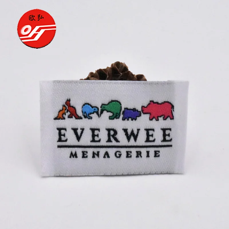 Direct factory woven label for clothing polyester woven label customize woven labels