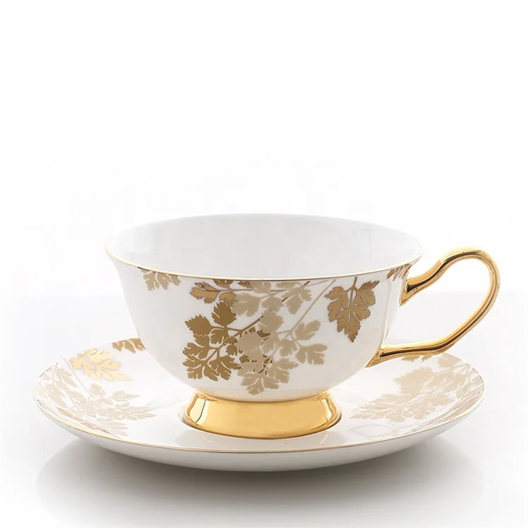 Exquisite western personalized fine bone china coffee tea  unique cup and saucer