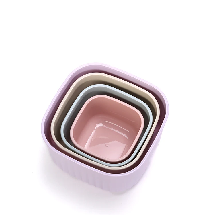 Factory Direct Sale PP High Capacity Food Keeping Fresh Box 4 PCS/Set Kitchen Airtight Food  Container