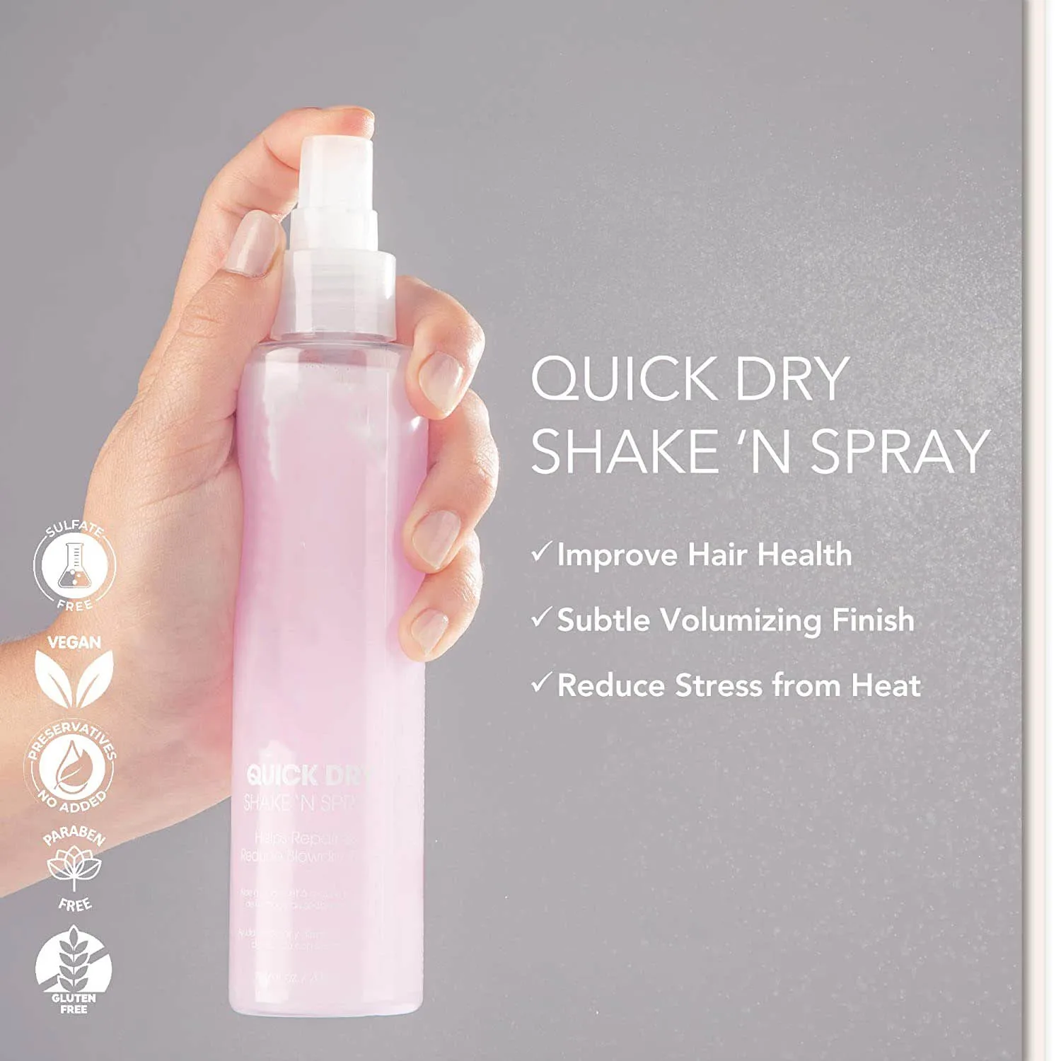 Heat Protecting Spray for Women and Men Styling Spray for All Hair Types, Premium Frizz Control Reduced Dry Time Unisex