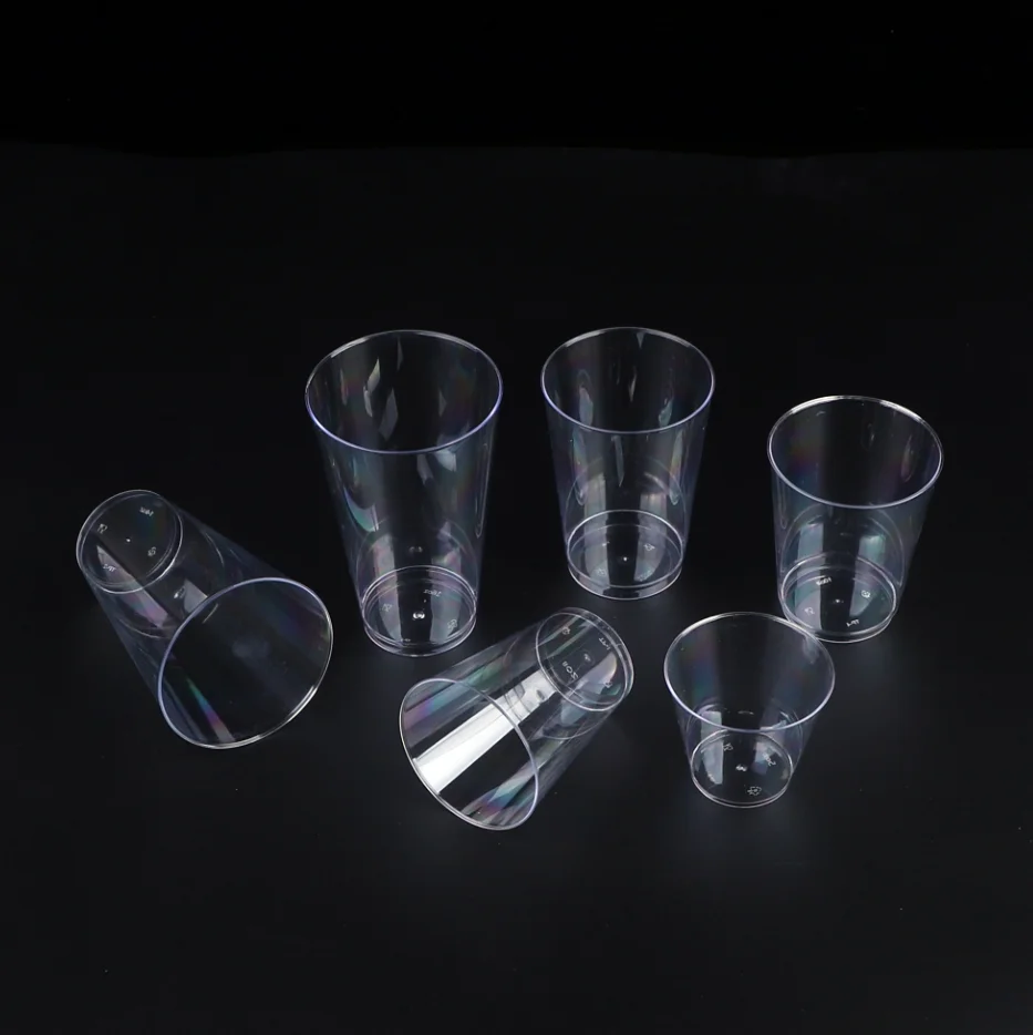 10 oz Clear Plastic Airline Cups Hard Disposable Cups  PS Tumbler Wedding Cups