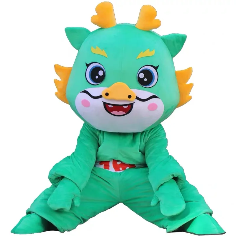 Hot selling 2024 year Chinese new year Mascot stuffed animal dragon mascot costume for adult dragon
