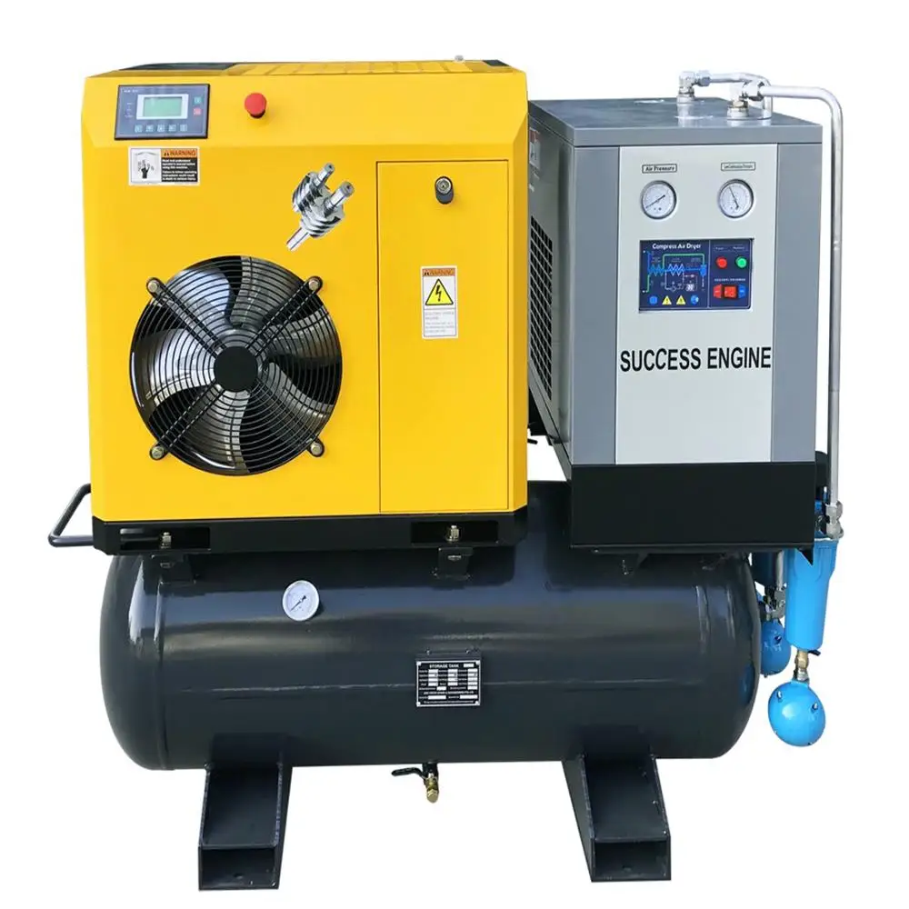 
SUCCESS ENGINE MINI Integrated Package Screw Air Compressor with tank dryer and filter 5.5KW 7.5HP 7bar 