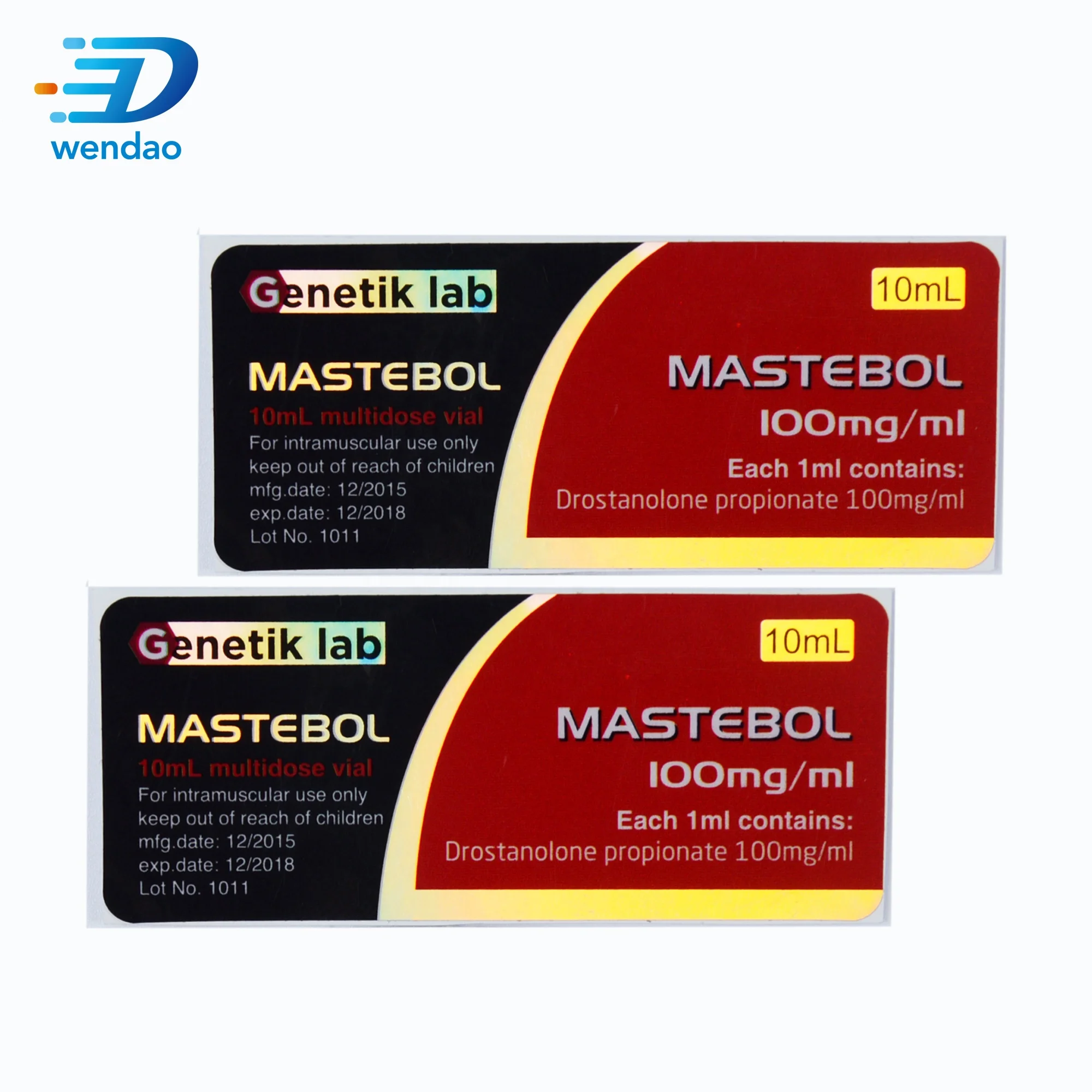 Medical Pharmaceutical  10ML Glass Vial Labels For Anabolic