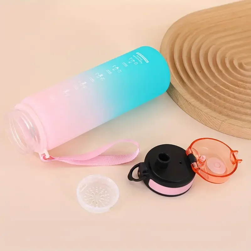 Stylish Gradient Sports Water Bottle Portable Sealed BPA-Free PC Material for Fitness Outdoor Activities Perfect Gift for Easter