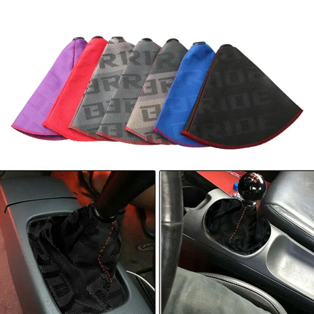 Universal JDM Style Cloth Manual Custom Car Gear Shifter Shift Knob Boot Cover For Bride