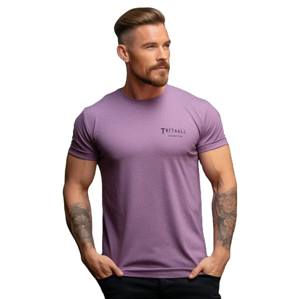 65 polyester 35 cotton custom logo t shirt
