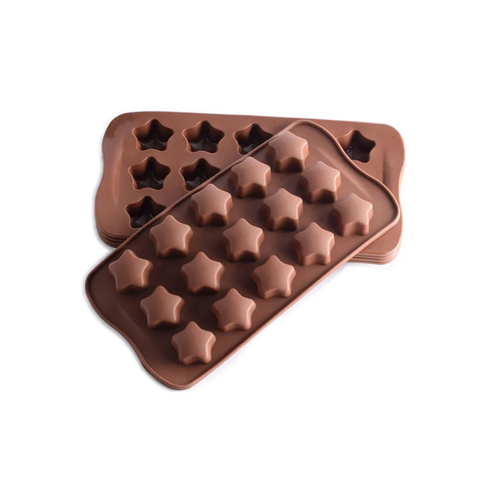 Five-pointed Star Chocolate Pudding Cookies 3D Handmade Mould Silicone Cake Mold