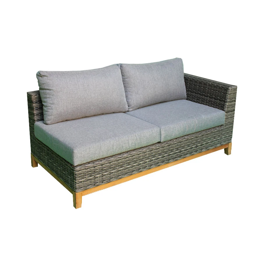Hot Selling Traditional Design Outdoor Rattan Aluminium Eucalyptus Wood Sofa Set